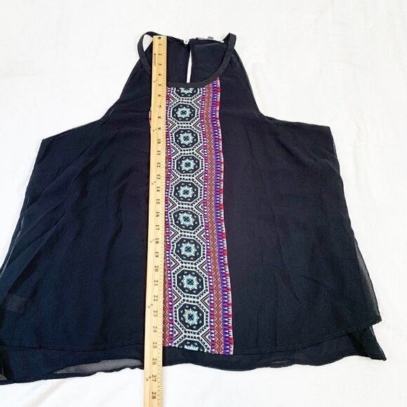 5/$25 Daniel Rainn black sleeveless halter neck flowy lightweight top - XXL - Picture 6 of 8